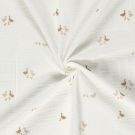 Katoenen mousseline eenden offwhite