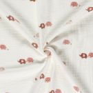 Katoenen mousseline olifanten offwhite