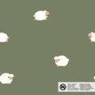 Katoen tricot schapen donkergroen