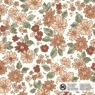 Katoen tricot bloemen offwhite