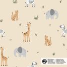 Katoen tricot dieren beige