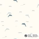 Katoen tricot dolfijnen offwhite