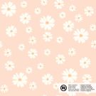 Katoen poplin bloemen lichtroze