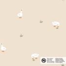 Katoen poplin ganzen beige