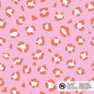 Katoen poplin luipaard roze