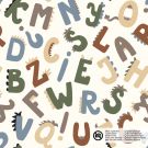 Katoen poplin letters offwhite