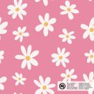 Katoen poplin bloemen roze