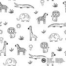 Katoen poplin safari wit