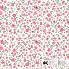 Katoen poplin bloemen roze