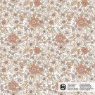 Katoen poplin bloemen beige