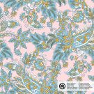 Katoen poplin paisley lichtroze