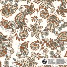 Katoen poplin paisley offwhite