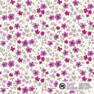 Katoen poplin bloemen offwhite