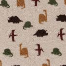 Sherpa fleece jacquard dinos beige