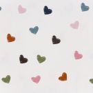 Sweat/french terry digitaaldruk harten offwhite