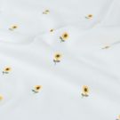 Rib jersey zonnebloemen offwhite