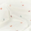 Katoen tricot vogels offwhite