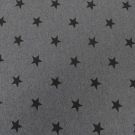 Joggingstof sterren, grijs melange