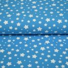 100x150 cm katoen tricot sterren aqua