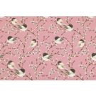 Katoen tricot digitaaldruk koolmeesjes oudroze