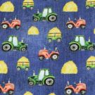 Katoen tricot digitaaldruk jeans look tractoren kobalt