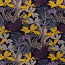 Poly viscose jersey stof discharge bedrukt bloemen paars