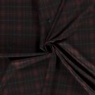 Punta di roma stof bedrukt schotse ruit rood