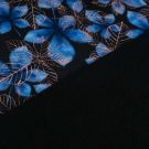 Softshell digitaaldruk bladeren aqua/zwart