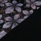 Softshell digitaaldruk bladeren lichtgrijs/zwart