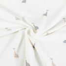 Katoen tricot giraffen offwhite