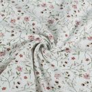 Katoen tricot bloemen offwhite