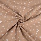 Katoen tricot bloemen terra roze