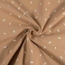 Katoen tricot streepjes terra roze