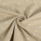 Katoen tricot streepjes beige