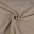 Katoen tricot gestreept karamel/offwhite