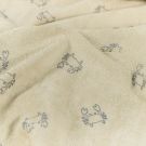 Stretch badstof bedrukt krabben beige