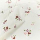 Stretch badstof bedrukt bloemen offwhite