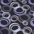 Katoen tricot abstracte cirkels donkerpaars