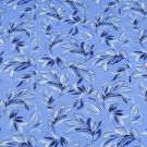 Katoen tricot abstracte twijgen lichtblauw