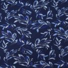 Katoen tricot abstracte twijgen donkerblauw