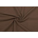 Katoen tricot velvet touch uni donkerbruin