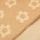 Teddy jacquard bloemen beige