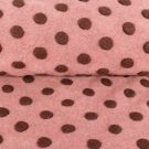 Gekookte wol oudroze met bruine punten