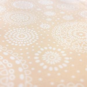 Tafelzeil bedrukt mandala's lichtroze