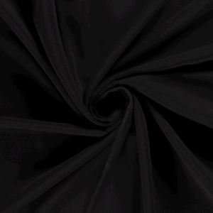 Moss crêpe uni zwart