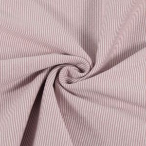 Boordstof gestreept 1mm licht mauve