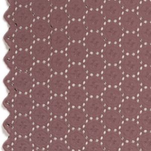 Katoenen voile geborduurd abstract paars