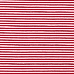 Katoen tricot gestreept 5mm rood
