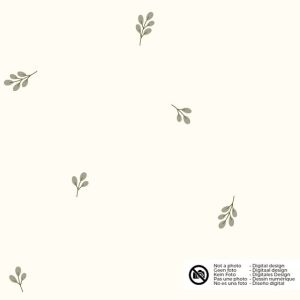 Katoenen mousseline twijgen offwhite