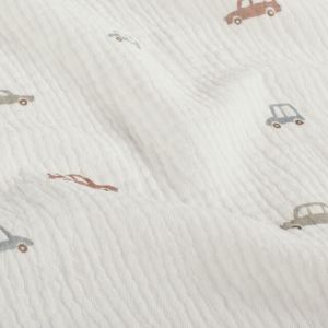 Katoenen mousseline auto's offwhite